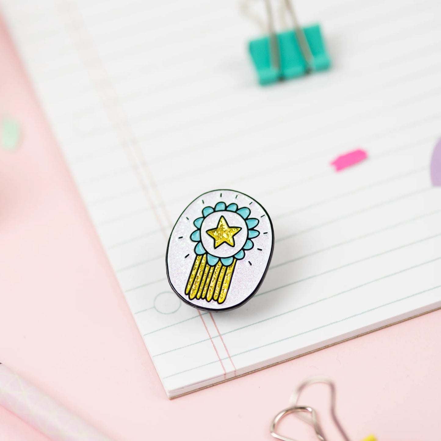 Angela Chick - "You deserve a gold star" Enamel Pin