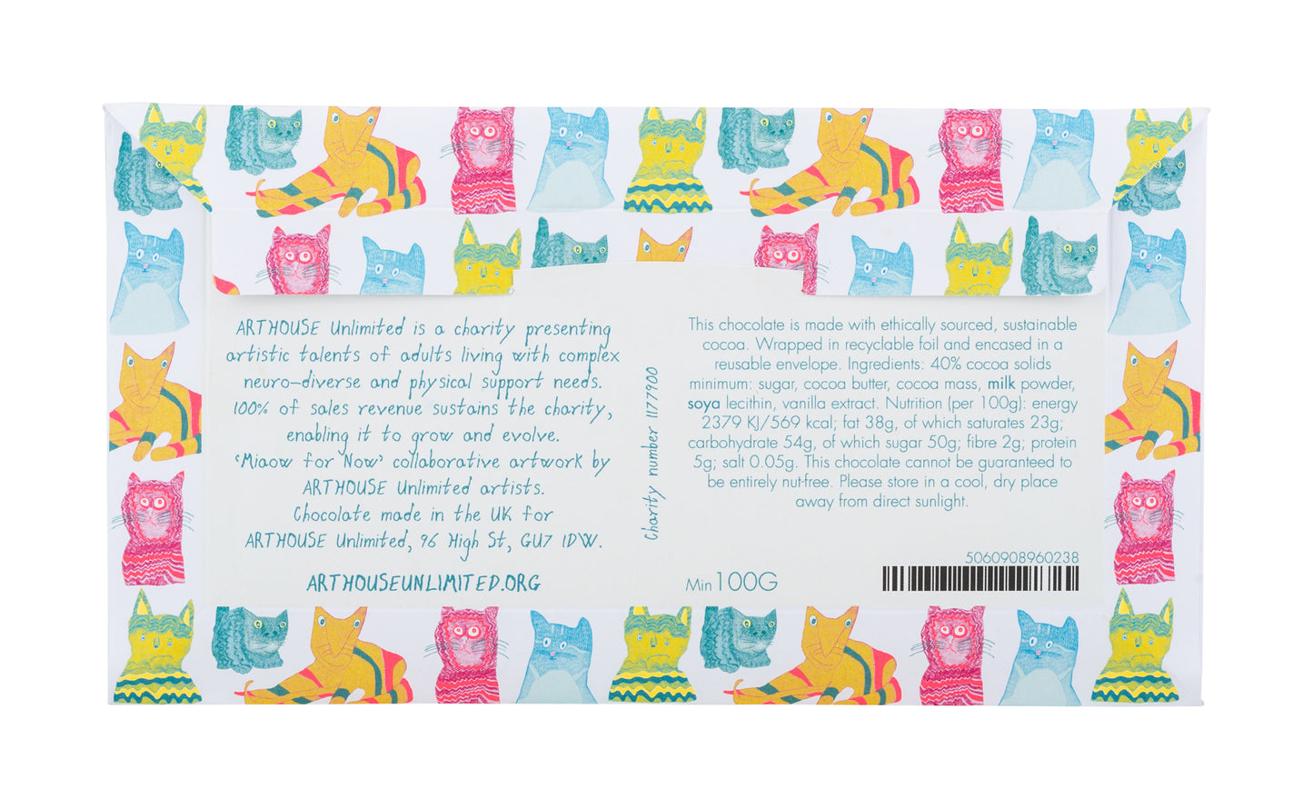 Silky Milk Chocolate - Miaow for now - Gift box with cat illustration