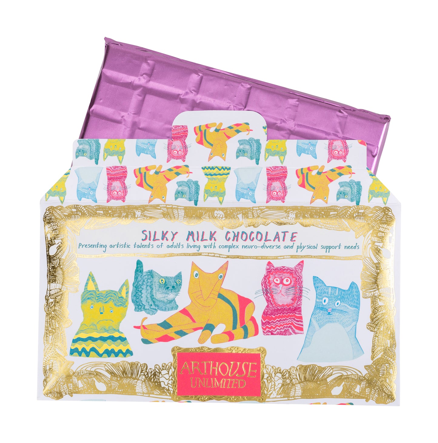 Silky Milk Chocolate - Miaow for now - Gift box with cat illustration