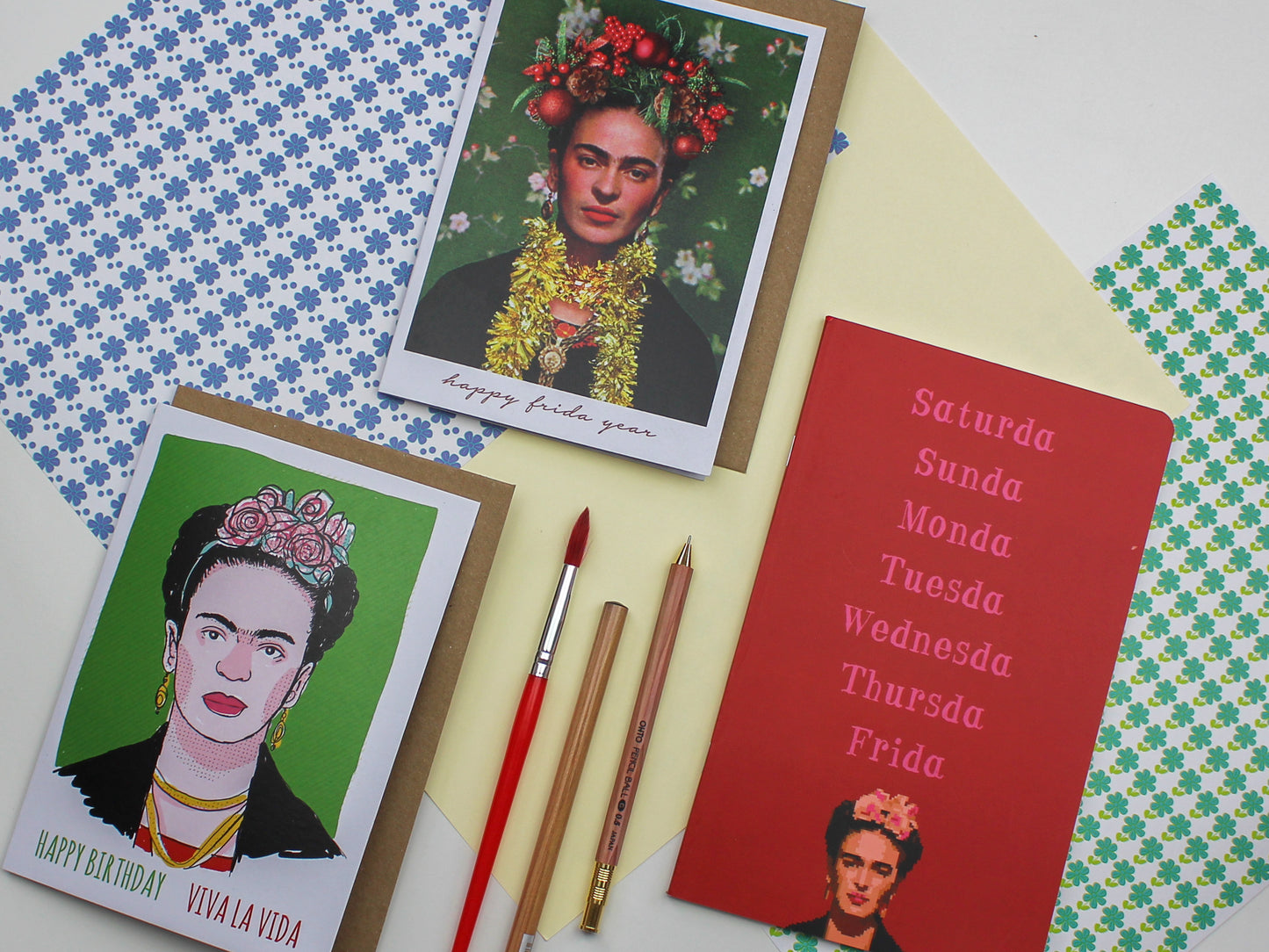 Frida Kahlo Birthday Card - Happy Frida Year - Christmas Card (WAC18414)