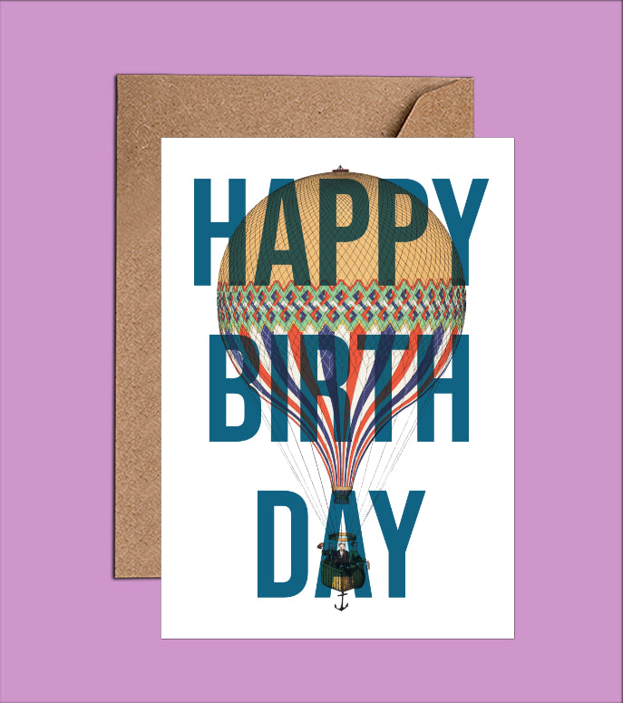 Birthday Card With A Hot Air Ballon - WAC21110