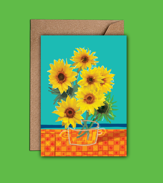 Sunflowers Card - Summer birthday card WAC22103