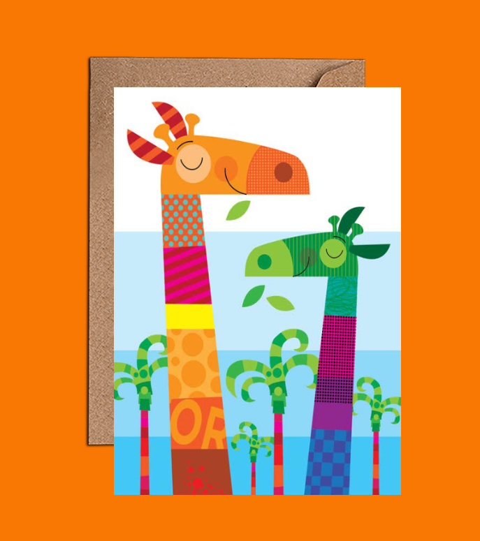 Birthday Card with Giraffes - WAC23102