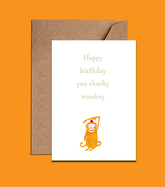 Cheeky Monkey Birthday Card (WAC18151)
