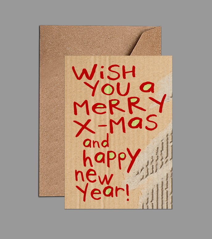 Merry Christmas & A Happy New Year Card  (WAC18420)