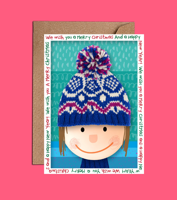 Merry Christmas Card - Kids Christmas Card (WAC18427)