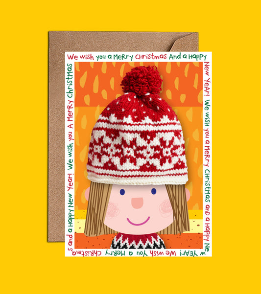 Merry Christmas Card - Kids Christmas Card (WAC18428)