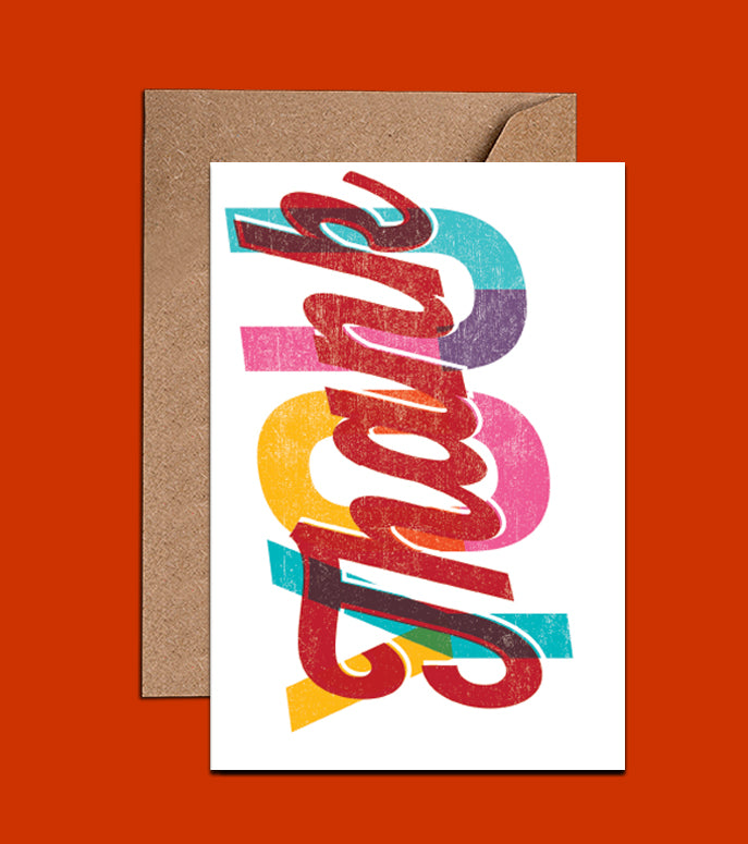 Thank You Card - Typography Thank You Card (WAC18517)