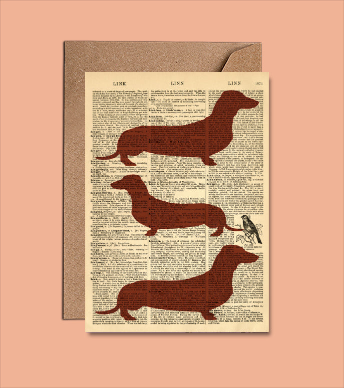 Dachshund Dictionary Art Card (WAC22503)