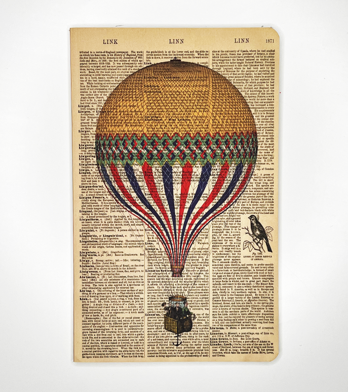 Hot Air Balloon Dictionary Art Notebook (WAN21404)