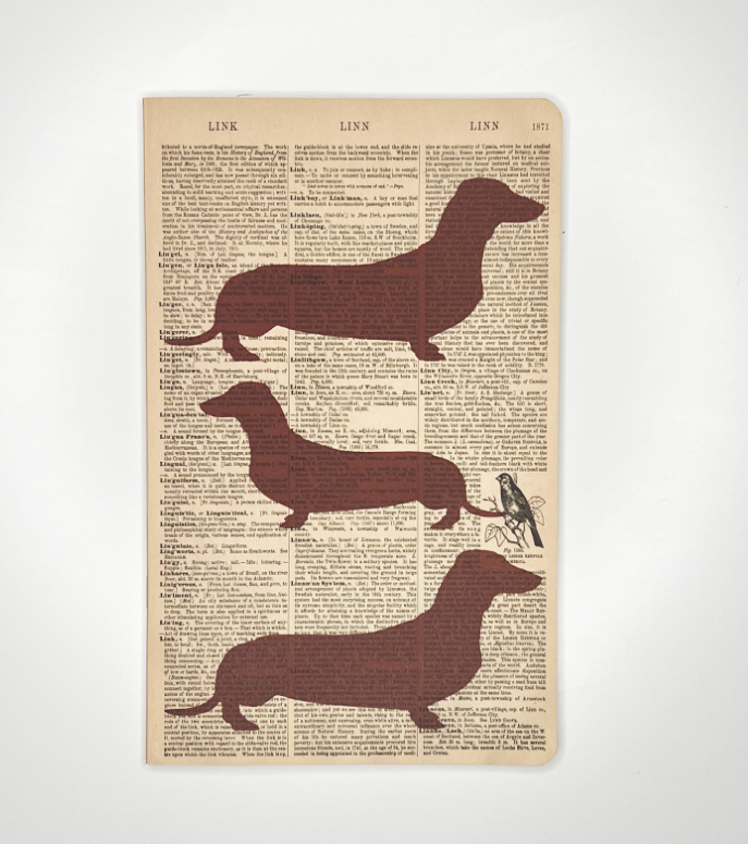 Dachshund Dictionary Art Notebook  (WAN22403)