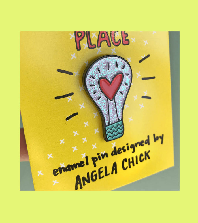 Angela Chick - You Make The World A Brighter Place Enamel Pin