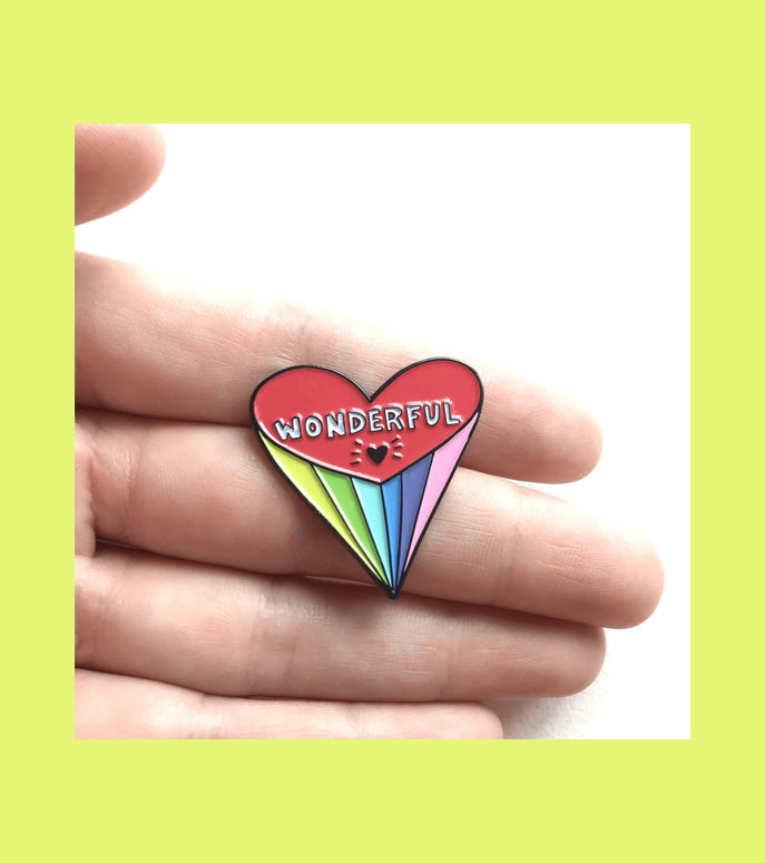 Angela Chick - The Wonderful Heart Enamel Pin