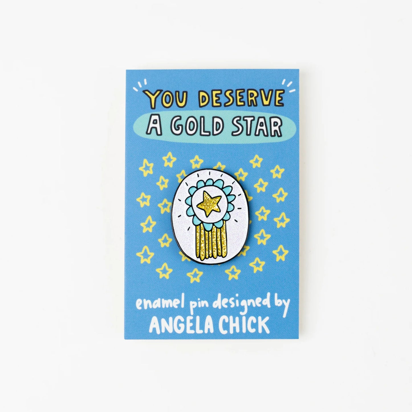 Angela Chick - "You deserve a gold star" Enamel Pin