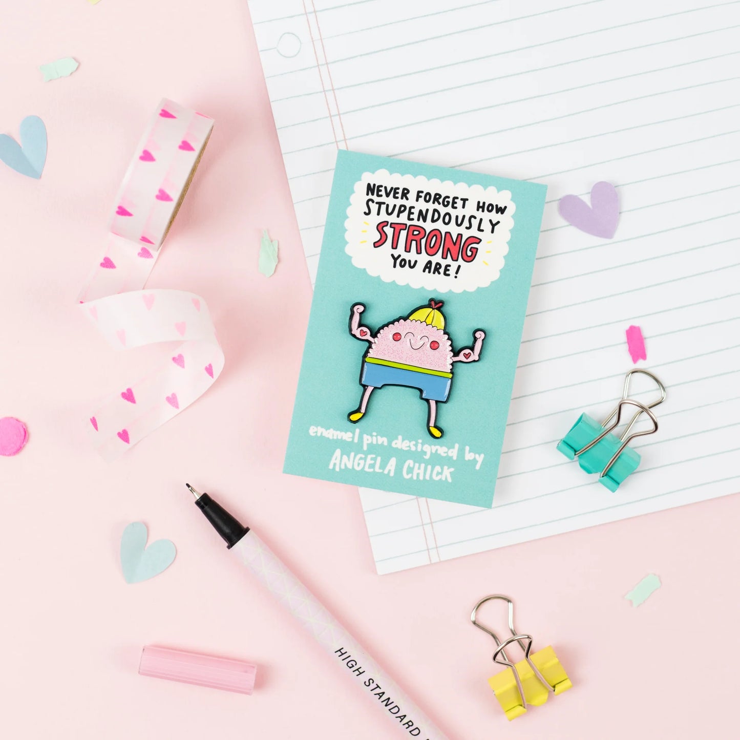 Angela Chick - Stupendously Strong Enamel Pin