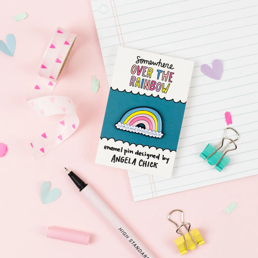 Angela Chick - Somewhere Over the Rainbow Enamel Pin