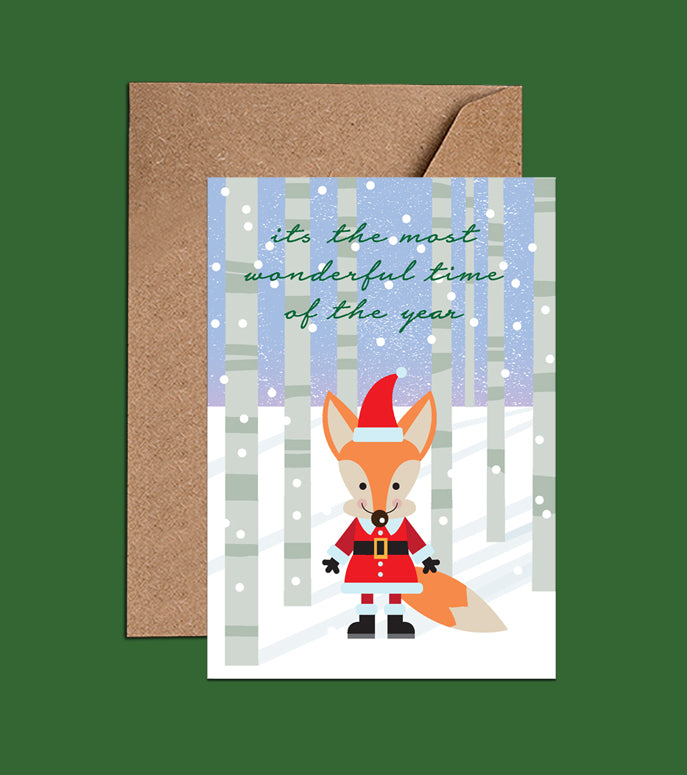 Christmas Card with a fox - Fox Card (WAC18404)