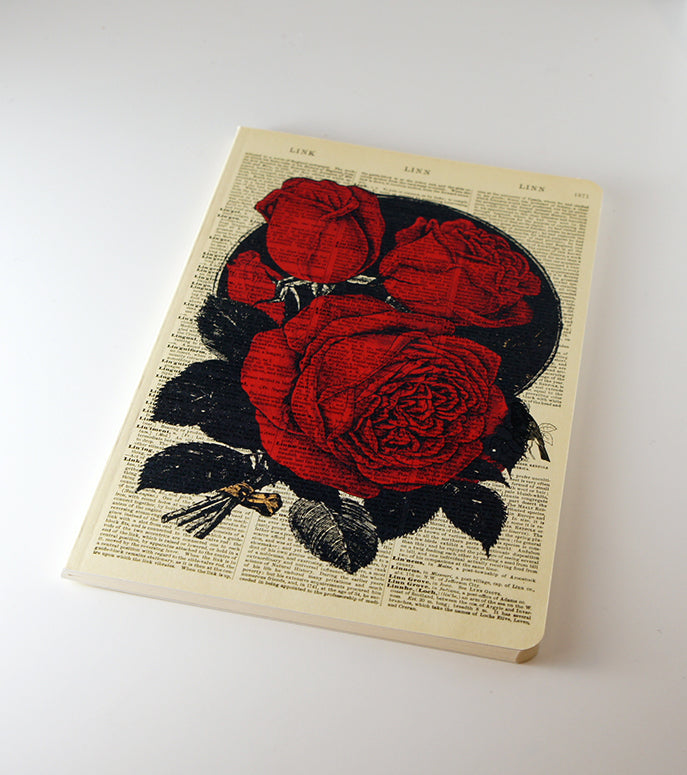 Red Roses Dictionary Art Notebook (WAN18302)