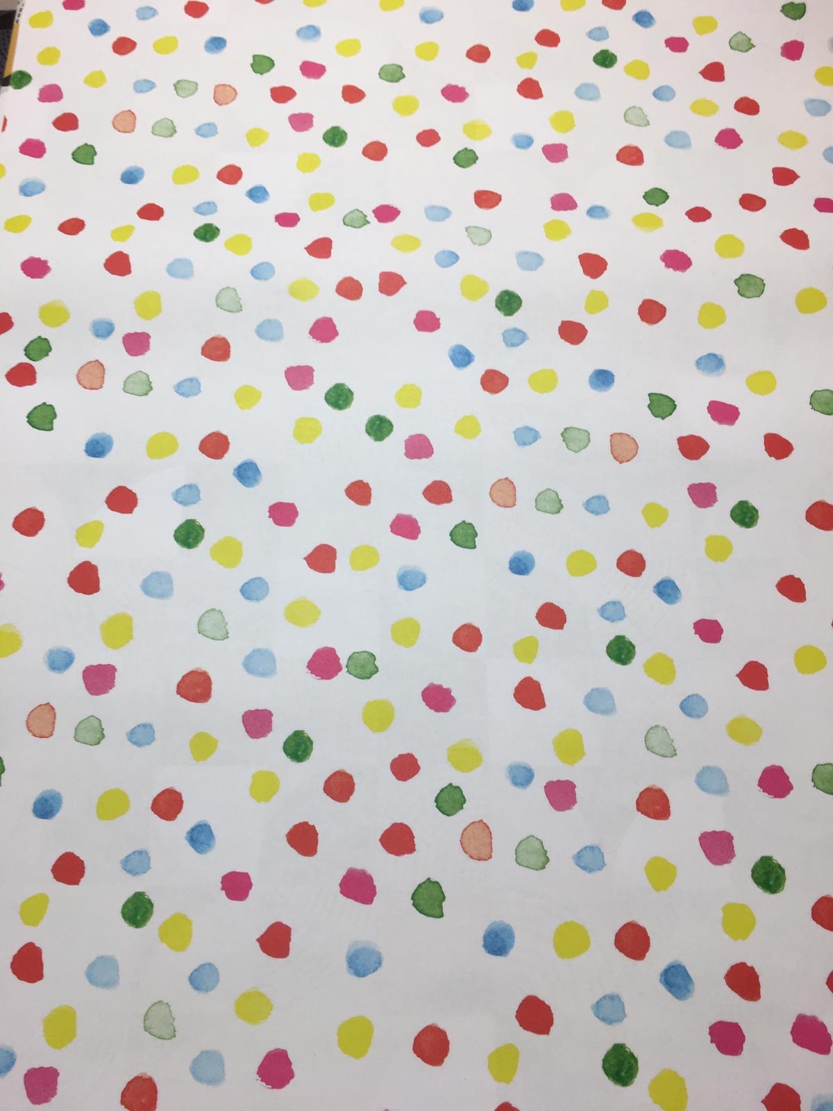 Multi Color Painted Spots Giftwrap - Gift Wrapping Paper For Kids