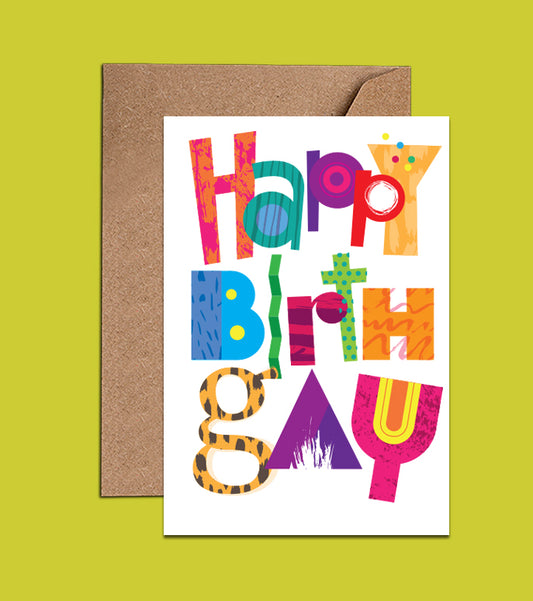 Happy Birthgay - Birthday Card - LGBTQ (WAC18132)