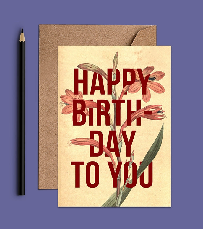 Happy Birthday Card - Floral Birthday Card (WAC18136)
