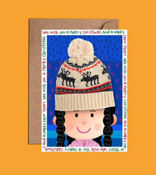 Merry Christmas Card - Kids Christmas Card  (WAC18424)