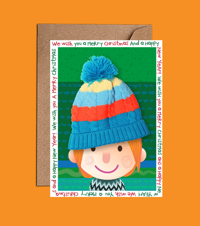 Merry Christmas Card - Kids Christmas Card (WAC18425)