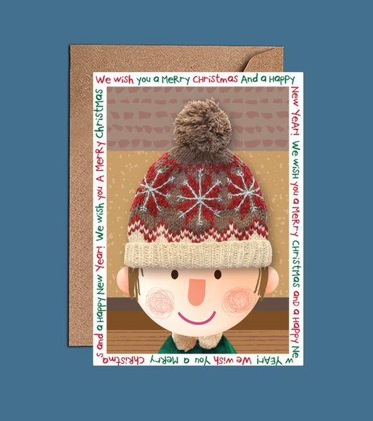 Merry Christmas Card - Kids Christmas Card (WAC18426)