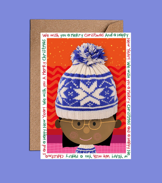 Merry Christmas Card - Kids Christmas Card (WAC18429)