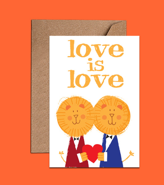 Love is Love Card - Pride Card - Gay Love Card (WAC18566)