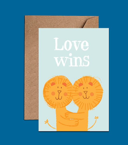 Love Wins Card - Pride Card - Gay Love Card (WAC18567)