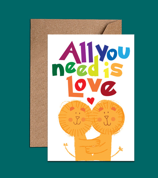 All you need is love card - Pride Card - Gay Love Card (WAC18568)
