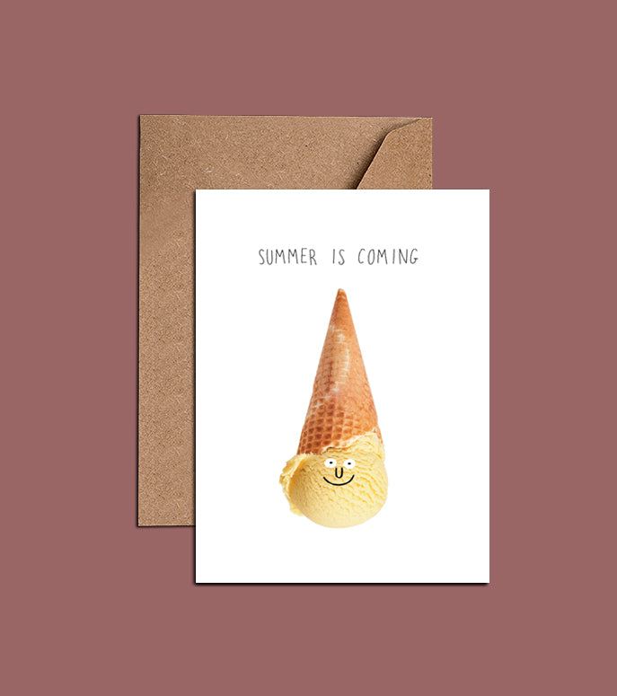 "Summer Is Coming" Fun Ice Cream Card  (WAC18768)