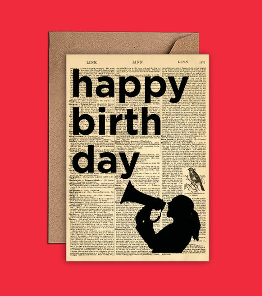 Happy Birthday Dictionary Art Card (WAC21503)
