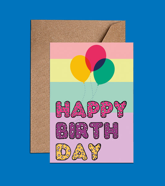 Balloons Birthday Card - Birthday Card For Kids (WAC19101)