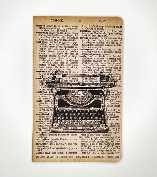 Vintage Typewriter Dictionary Art Notebook (WAN21402)