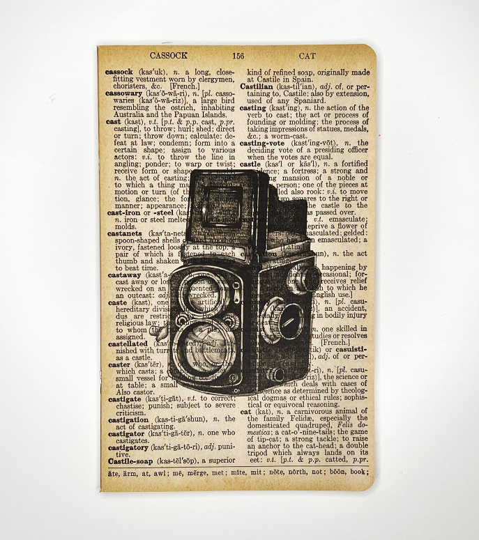 Vintage Camera Dictionary Art Notebook (WAN21401)