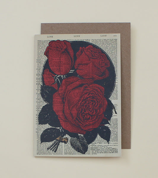 Red Roses Dictionary Art Card (WAC20517)