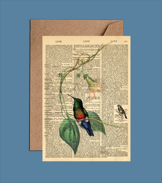 Hummingbird Dictionary Art Card (WAC23501)