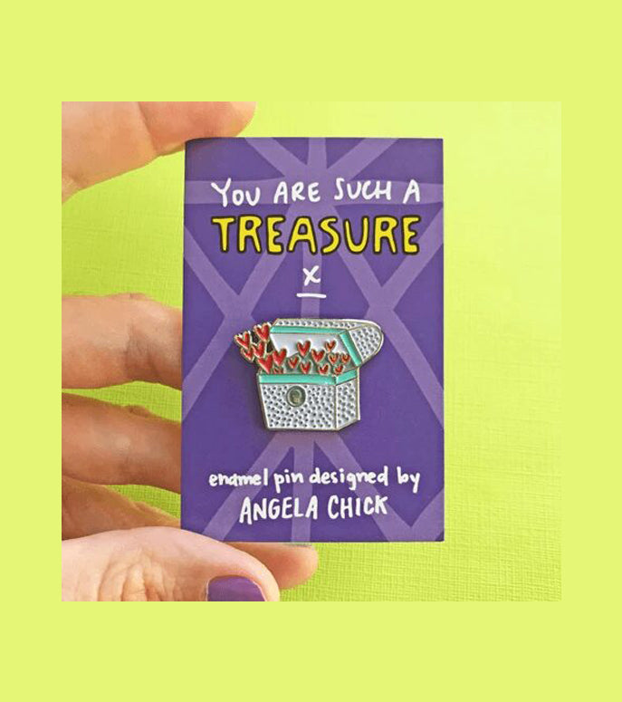 Angela Chick - You Are Such A Treasure Enamel Pin