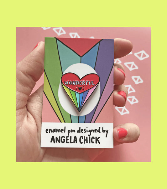 Angela Chick - The Wonderful Heart Enamel Pin